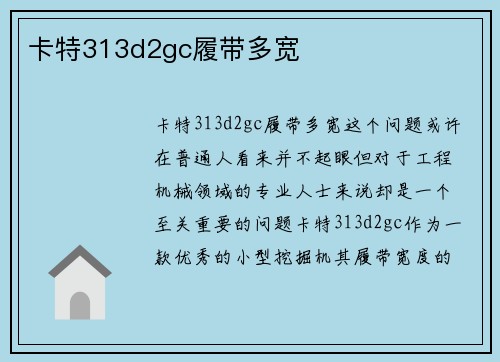 卡特313d2gc履带多宽